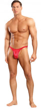 Load image into Gallery viewer, Male Power 442076 Satin Lycra Bong Thong Color Red