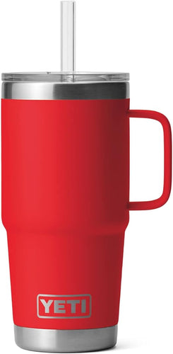 YETI Rambler 25 oz Straw Mug-Rescue Red