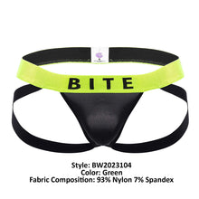 Load image into Gallery viewer, BiteWear BW2023104 Sassy Peach Jockstrap Color Green