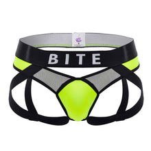 Load image into Gallery viewer, BiteWear BW2023108 Tuxedo Banana Jockstrap Color Green