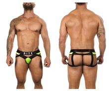 Load image into Gallery viewer, BiteWear BW2023108 Tuxedo Banana Jockstrap Color Green