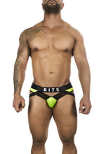 Load image into Gallery viewer, BiteWear BW2023108 Tuxedo Banana Jockstrap Color Green