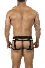 Load image into Gallery viewer, BiteWear BW2023108 Tuxedo Banana Jockstrap Color Green