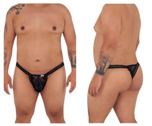 Load image into Gallery viewer, CandyMan 99420X Double Lace Thongs Color Black