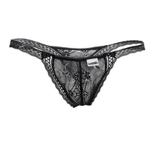 Load image into Gallery viewer, CandyMan 99420X Double Lace Thongs Color Black