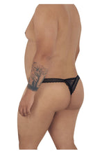 Load image into Gallery viewer, CandyMan 99420X Double Lace Thongs Color Black