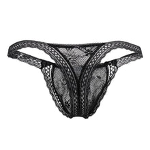 Load image into Gallery viewer, CandyMan 99420X Double Lace Thongs Color Black