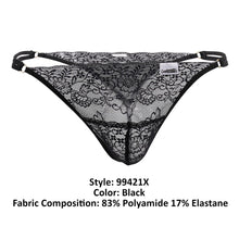 Load image into Gallery viewer, CandyMan 99421X Lace G-String Thongs Color Black