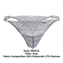 Load image into Gallery viewer, CandyMan 99421X Lace G-String Thongs Color Gray