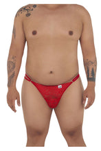 Load image into Gallery viewer, CandyMan 99421X Lace G-String Thongs Color Red