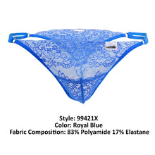 Load image into Gallery viewer, CandyMan 99421X Lace G-String Thongs Color Royal Blue