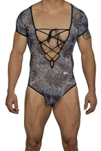 Load image into Gallery viewer, CandyMan 99438 Floral Bodysuit Color Blue