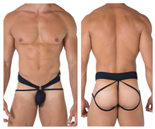 Load image into Gallery viewer, CandyMan 99478 Jockstrap Thongs Color Black