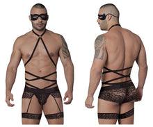 Load image into Gallery viewer, CandyMan 99483 Lace Garter Bodysuit Color Black