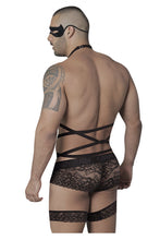 Load image into Gallery viewer, CandyMan 99483 Lace Garter Bodysuit Color Black