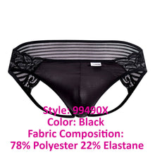 Load image into Gallery viewer, CandyMan 99490X Lace-Mesh Jockstrap Color Black