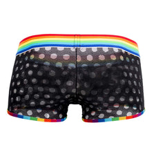 Load image into Gallery viewer, CandyMan 99511X Polka Mesh Trunks Color Black-Rainbow