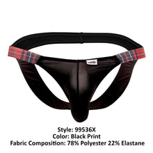 Load image into Gallery viewer, CandyMan 99536X Bikini Jockstrap Color Black Print