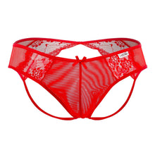 Load image into Gallery viewer, CandyMan 99538 Lace Jockstrap Color Red