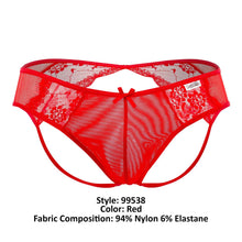 Load image into Gallery viewer, CandyMan 99538 Lace Jockstrap Color Red