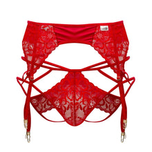 Load image into Gallery viewer, CandyMan 99550 Lace Garter-Jockstrap Outfit Color Red
