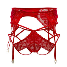 Load image into Gallery viewer, CandyMan 99550 Lace Garter-Jockstrap Outfit Color Red