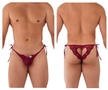 Load image into Gallery viewer, CandyMan 99579 Lace Heart Bikini Color Burgundy