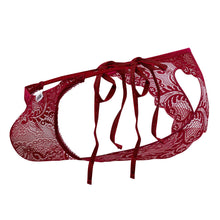 Load image into Gallery viewer, CandyMan 99579 Lace Heart Bikini Color Burgundy