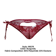 Load image into Gallery viewer, CandyMan 99579 Lace Heart Bikini Color Burgundy