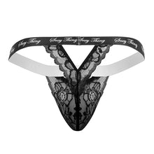 Load image into Gallery viewer, CandyMan 99594 Sexy Thing Lace Thongs Color Black