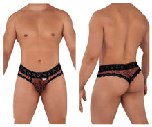 Load image into Gallery viewer, CandyMan 99596 Mesh-Lace Thongs Color Leopard Print