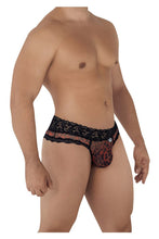 Load image into Gallery viewer, CandyMan 99596 Mesh-Lace Thongs Color Leopard Print