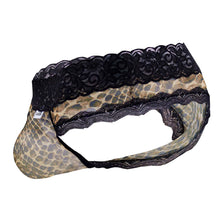 Load image into Gallery viewer, CandyMan 99596 Mesh-Lace Thongs Color Snake Print