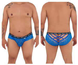 CandyMan 99615X Spank Me Lace Briefs Color Dark Blue