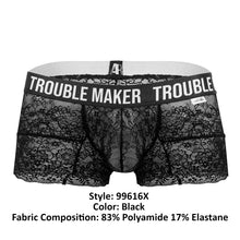 Load image into Gallery viewer, CandyMan 99616X Trouble Maker Lace Trunks Color Black