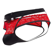 Load image into Gallery viewer, CandyMan 99627 Lace Jockstrap Color Red