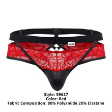 Load image into Gallery viewer, CandyMan 99627 Lace Jockstrap Color Red