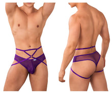 Load image into Gallery viewer, CandyMan 99640 Mesh Thongs Color Purple