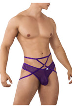 Load image into Gallery viewer, CandyMan 99640 Mesh Thongs Color Purple