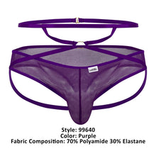 Load image into Gallery viewer, CandyMan 99640 Mesh Thongs Color Purple