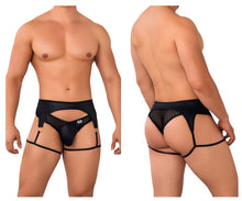 Load image into Gallery viewer, CandyMan 99655 Garter Thongs Color Black