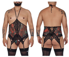 Load image into Gallery viewer, CandyMan 99661X Lace Bodysuit Color Black-Print