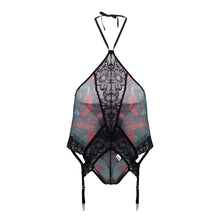 Load image into Gallery viewer, CandyMan 99661X Lace Bodysuit Color Black-Print