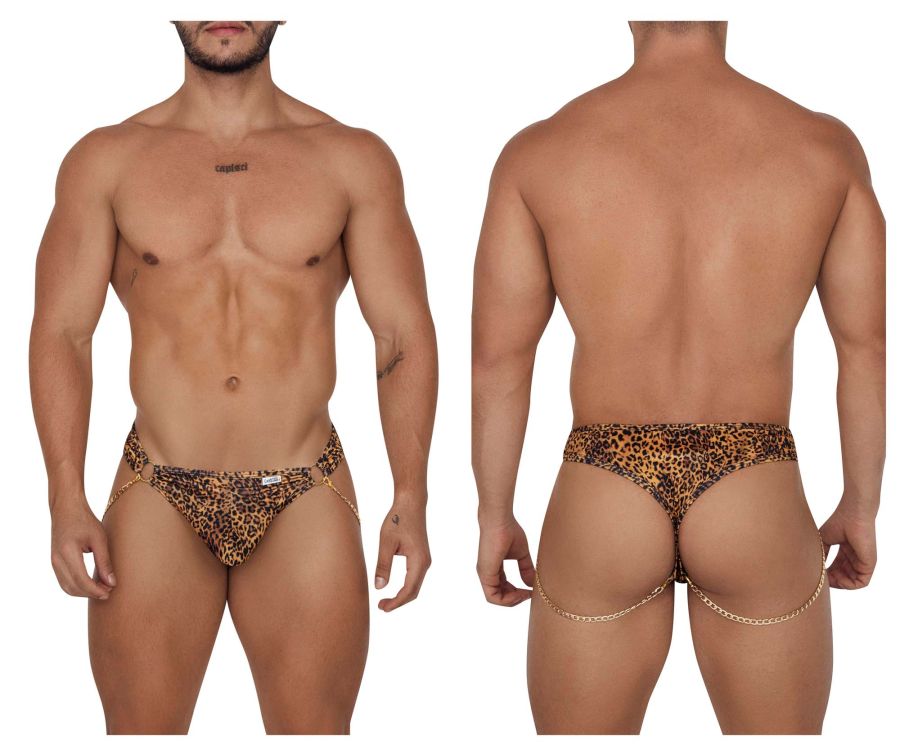 CandyMan 99669 Chain Thongs Color Animal Print