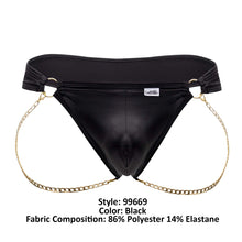 Load image into Gallery viewer, CandyMan 99669 Chain Thongs Color Black