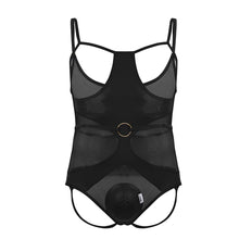 Load image into Gallery viewer, CandyMan 99670X Harness Bodysuit Color Black