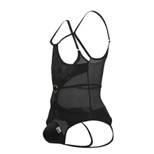 Load image into Gallery viewer, CandyMan 99670X Harness Bodysuit Color Black