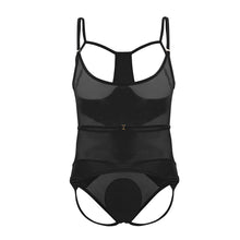 Load image into Gallery viewer, CandyMan 99670X Harness Bodysuit Color Black