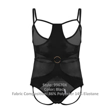 Load image into Gallery viewer, CandyMan 99670X Harness Bodysuit Color Black