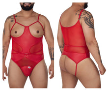 Load image into Gallery viewer, CandyMan 99670X Harness Bodysuit Color Red